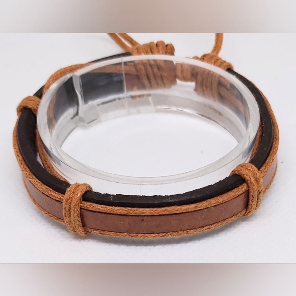 Men's Leather Bracelet Brown‎ F1